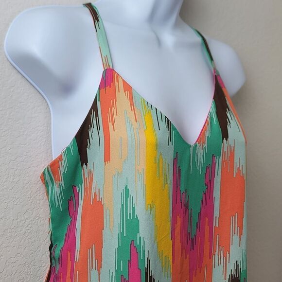 JUDITH MARCH Multi Colored Chevron Striped Mini Dress - Picture 3 of 8